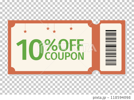 デザインされた10%OFFクーポン 118594098