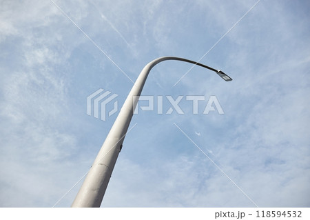 Lamp post on a street Lamp post on a street 118594532