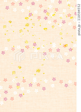 和柄 桜 年賀状 背景 和柄 桜 年賀状 背景 118594552