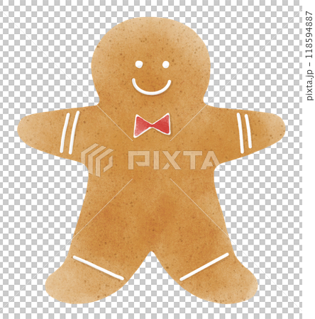 薑餅人水彩畫 118594887