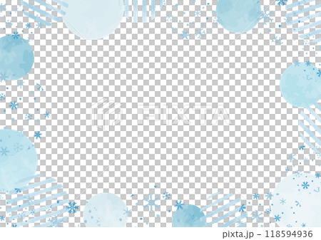 Blue snow and polka dot frame Blue snow and polka dot frame 118594936