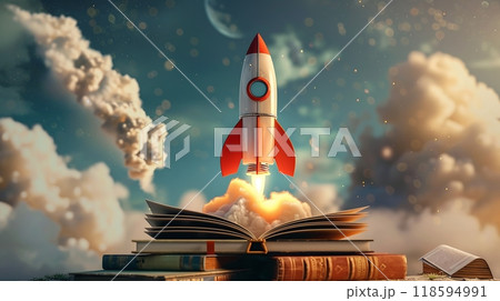 机から発射するロケット 個人起業のイメージ 机から発射するロケット 個人起業のイメージ 118594991