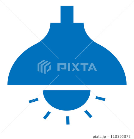 照明のアイコン 青 118595872