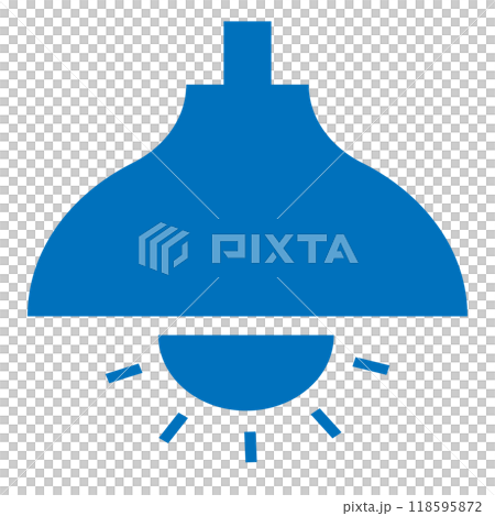 照明のアイコン 青 118595872