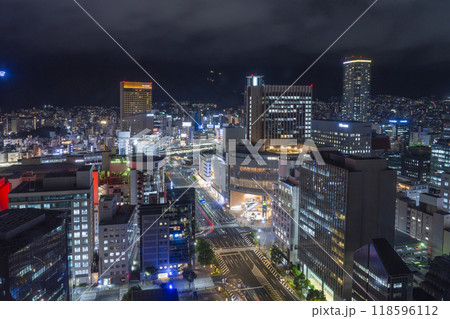 神戸の素敵な夜景　山麓電飾　(神戸市役所展望ロビー) 118596112