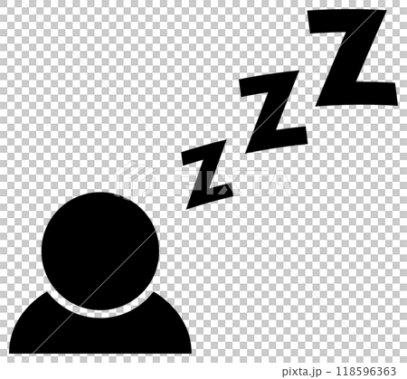 睡眠のアイコン 黒 118596363