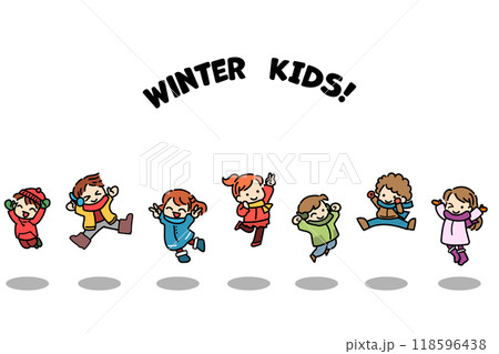 子供 ジャンプ 冬 雪 子供 ジャンプ 冬 雪 118596438