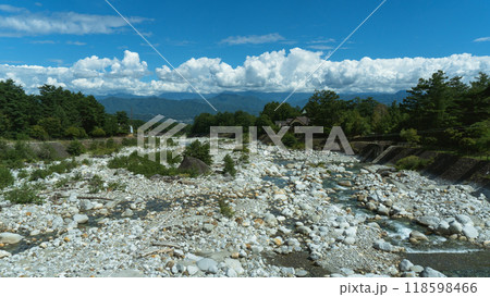 大田切川の駒ヶ根橋から見る風景【中央アルプス通り】長野県駒ヶ根市 大田切川の駒ヶ根橋から見る風景【中央アルプス通り】長野県駒ヶ根市 118598466