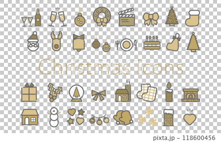 Christmas illustration icon set Christmas illustration icon set 118600456
