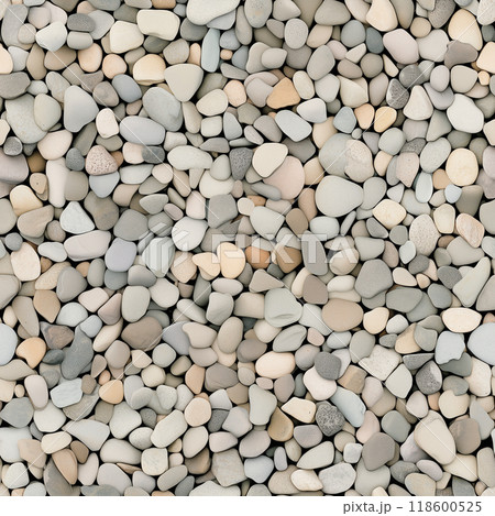 砂利舗装のシームレスなテクスチャ素材。｜建築パース・背景等に 118600525