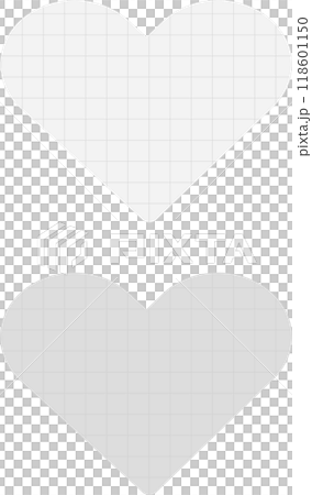 Set of grey heart-shaped graph paper frames Set of grey heart-shaped graph paper frames 118601150
