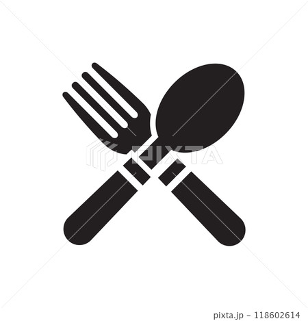Cutlery icon logo design template isolated 118602614
