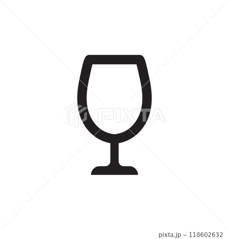 Wine glass icon logo design template isolated Wine glass icon logo design template isolated 118602632