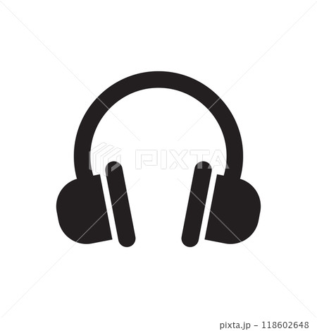 Headphone icon logo design template isolated illustration 118602648