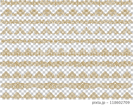 クラシックでエレガントでゴージャスな飾り枠セット フレームラインセット 金赤 クラシックでエレガントでゴージャスな飾り枠セット フレームラインセット 金赤 118602709