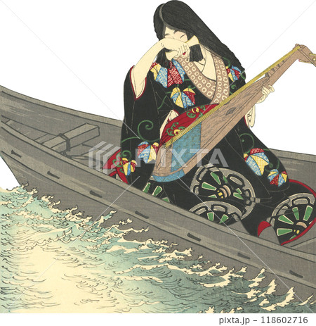 浮世絵　イラスト　女性 118602716
