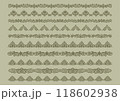 クラシックでエレガントでゴージャスな飾り枠セット　フレームラインセット　カーキ色 118602938