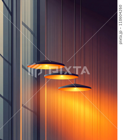 Modern Pendant Lamps Illuminating Stylish Interior Modern Pendant Lamps Illuminating Stylish Interior 118604260
