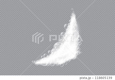 Soft airy soap foam with lots of bubbles. 118605139