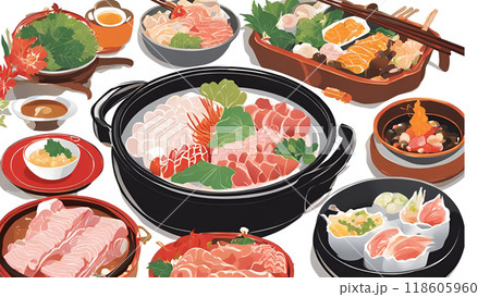 食欲の秋、和食、秋、冬 118605960