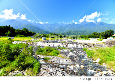 駒城橋/大武川より上流方向を望む(山梨県北杜市)【2024.9】 駒城橋/大武川より上流方向を望む(山梨県北杜市)【2024.9】 118605983