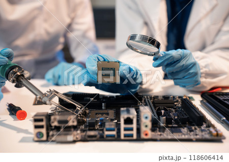 Repairing and upgrade mobile phone, electronic, computer hardware and technology concept. 118606414
