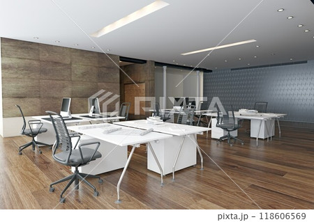 Interior of modern open space office. 118606569