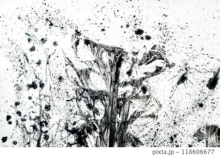 background, texture of brush strokes and splashes of paint, design elements 118606677