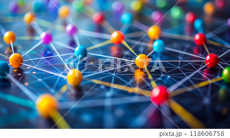 Vibrant background of connection colorful...のイラスト素材 [118606758] - PIXTA