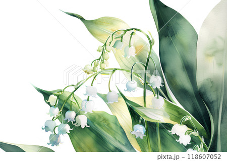 美しいスズランの花のイラスト素材 [118607052] - PIXTA