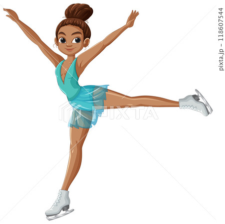 Graceful Ice Skating Girl 118607544