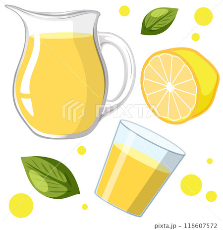 Refreshing Lemonade Vector Illustration 118607572