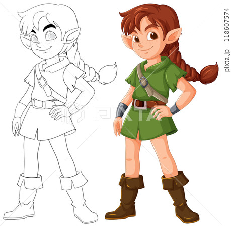 Fantasy Archer Character Design 118607574