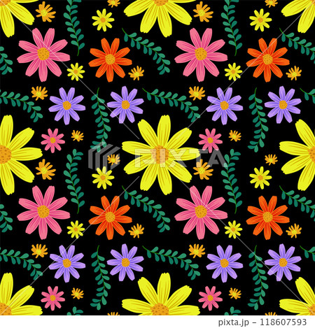 Vibrant Floral Seamless Pattern Vibrant Floral Seamless Pattern 118607593