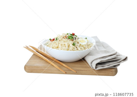 Concept of tasty fast food - instant noodles, isolated on white background 118607735