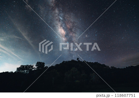 Milky way galaxy with stars and space dust in the universe 118607751