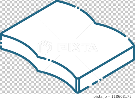 簡單的等距書，筆記本插圖 118608175