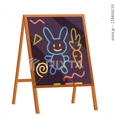 Kindergarten room interior element. Toy for preschool classroom. Nursery item for learning or study place. Flat style cartoon illustration 118608210