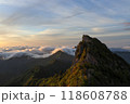 石鎚山頂上からの朝焼け 118608788