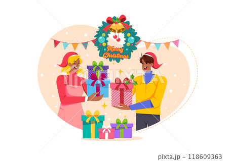 New years Eve Illustration concept. Flat illustration isolated on white background New years Eve Illustration concept. Flat illustration isolated on white background 118609363