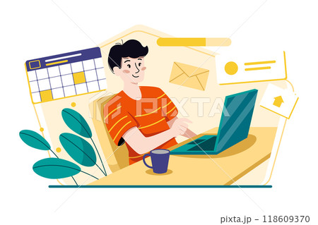 New years Eve Illustration concept. Flat illustration isolated on white background 118609370