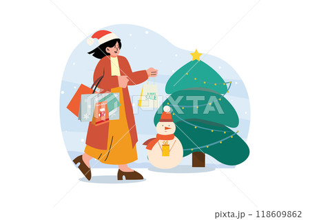 Valentines Day Illustration concept. Flat illustration isolated on white background 118609862