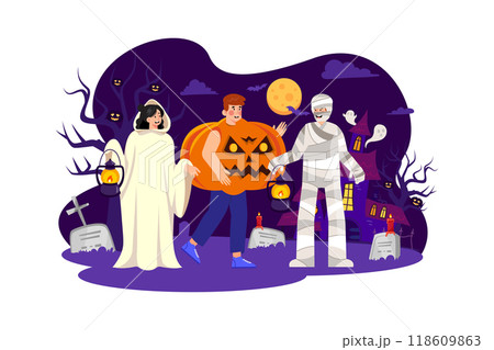 Valentines Day Illustration concept. Flat illustration isolated on white background Valentines Day Illustration concept. Flat illustration isolated on white background 118609863