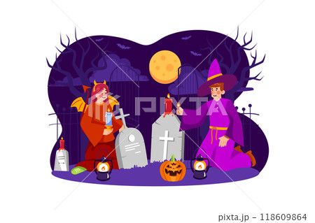 Valentines Day Illustration concept. Flat illustration isolated on white background Valentines Day Illustration concept. Flat illustration isolated on white background 118609864