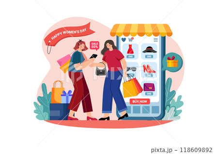 Valentines Day Illustration concept. Flat illustration isolated on white background Valentines Day Illustration concept. Flat illustration isolated on white background 118609892