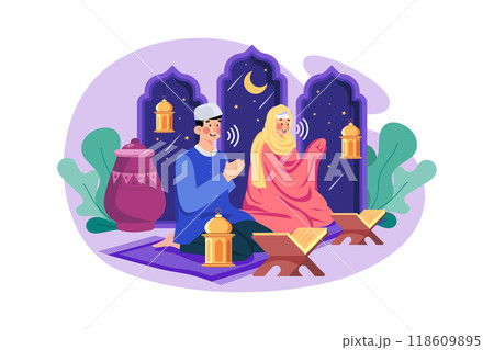 Valentines Day Illustration concept. Flat illustration isolated on white background 118609895