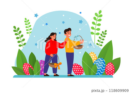 Valentines Day Illustration concept. Flat illustration isolated on white background 118609909