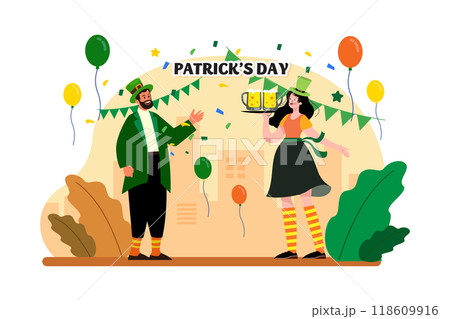 Valentines Day Illustration concept. Flat illustration isolated on white background 118609916
