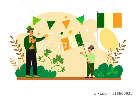 Valentines Day Illustration concept. Flat illustration isolated on white background Valentines Day Illustration concept. Flat illustration isolated on white background 118609923