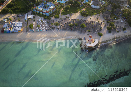 Amazing birds view of dominicus beach 118610365
